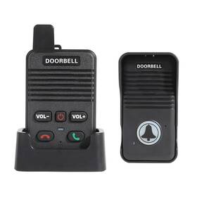 B0c6xlv6jr Agj Wireless Doorbell Black Full Duplex Two Way Intercom Hand-free