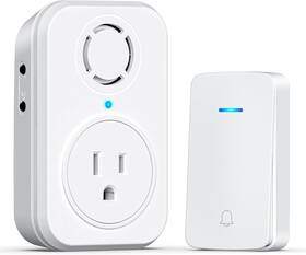 Aida 744110585063 Wireless Doorbell Self-powered With Extra Socket No Battery