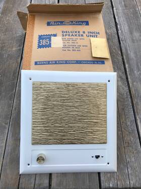380-a Air King Deluxe 8 Inch Speaker Unit With Plaster Ring Opened Berns Corp