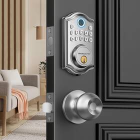 Ds10 Akagear 850062274464 Keyless Entry Door Lock Fingerprint Exterior Knob Handle 2 Ke
