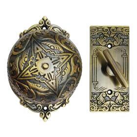 Akatva 718157602427 Vintage Twist Bell With Key Plate Longer Shaft Victorian Home Wit