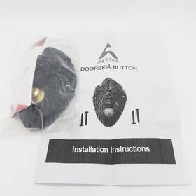Akatva 718157603813 Lion Shaped Doorbell Button Replacement Solid Brass Ringer