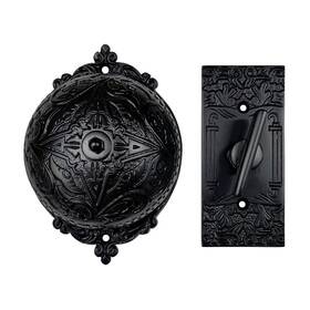Ak-db-0014-br-abk Akatva Vintage Twist Bell With Key Plate Ring Chime Doorbell - Mechanical