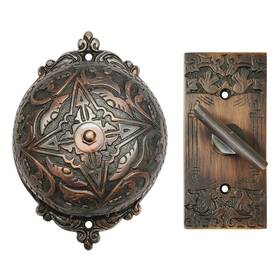Ak-dr-bl-00019-orb Akatva Vintage Twist Bell With Key Plate Longer Shaft Victorian Home Wit