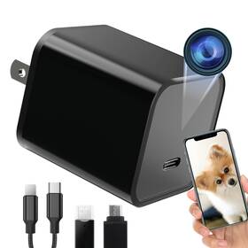 Alpha Tech 792625752609 Wifi Smart Camera Charger With Premium Wide-angle 160 Live Remot
