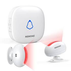 Dw520 Amhey P827x2 Wireless Motion Sensor Door Chime Indoor Detector Alarm Business Entr