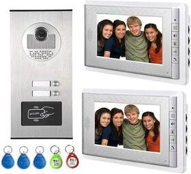 520-2-v70f Amocam 7 Inch Video Intercom Wired Home Door Entry System 2-indoor Monitor