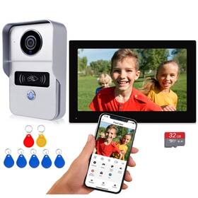 Amocam 721927700407 Wifi Video Intercom System Doorbell With Monitor Kits Wired 1080p Hd