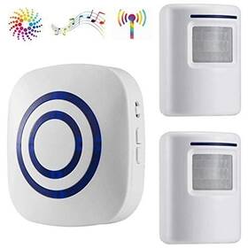Dh-alarm-21 Angelland 745551461657 Wireless Driveway Alarm Door Chimes Business Smart Infrared Visitor Doorbell