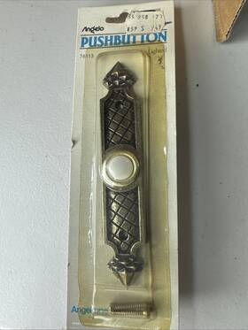 Angelo Brothers 030721761133 Vintage Push Button Doorbell Lighted 76113 For 6-16 Volt Operations 1996