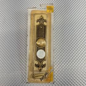 76113 Angelo Brothers 030721761539 Vintage Push Button Doorbell Lighted For 6-16 Volt Operations New