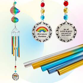 Aoe-112wind Aoedelyart Wind Chimes For Outside 30in Spinner With Crystal Create A Rainbo