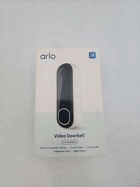 Avd4001-100nas Arlo 193108145589 New Video Doorbell 2k 2nd Generation Battery Operated Wired