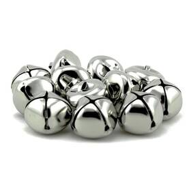 Ac99999 Art Cove 1.25 Inch 30mm Large Silver Jingle Bells 2 Pieces