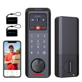 Lock-tc95b Aurosmart 730425440500 Smart Lock With Face Recognition 3-in-1 Camera Doorbell Keyless Entry Door
