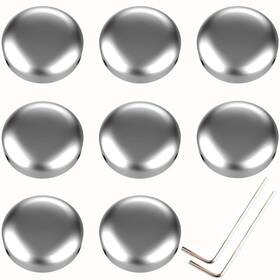 Aycrit 059648527924 Footswitch Topper Metal Buttons With 3 Set Screws And Rubber Insert For Guita