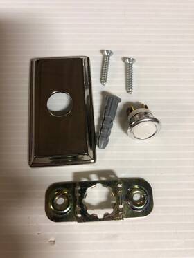 4860031 Baldwin 4860 Illuminated Door Bell 3 Inch X 1.5 Estate - Non-lacquered Brass