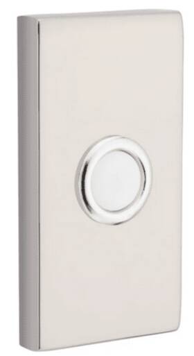 4863055 Baldwin Estate Collection Illuminated 3 Inch X 1.5 Door Bell Polished Nickel