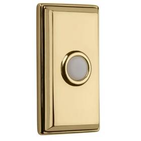 4860003 Baldwin Hardware 3 Inch X 1-1/2 Illuminated Rectangular Door Bell From Polished Brass