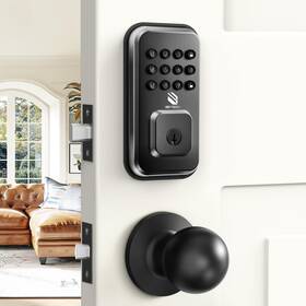 K4u-21-kh Be-tech Keyless Entry Smart Door Lock With 2 Knob Handles Electronic Front D
