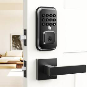 K4u-21-lh Be-tech Keyless Entry Smart Door Lock With 2 Lever Handles Electronic Front