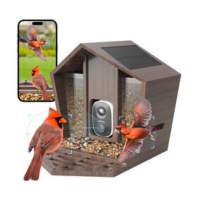 Birdster 748385160093 Pro Smart Bird Feeder With Camera Solar Powered 2k Hd Ai Identifies 15000 B