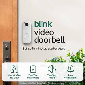 53-036924 Blink Video Doorbell Newest Model Head-to-toe Hd View Two-year... Fas