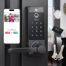 Blusafe 721545684523 Smart Lock Doorbell Fingerprint Door Deadbolt For Homeowners Or Pa