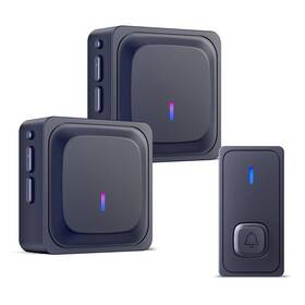 Cp-db01b-1-2 Bn-link Wireless Doorbell With 2 Receivers Ip55 1 Button Black