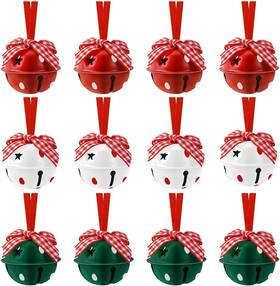 Dc5b12 Brand Daketle 12pcs Jingle Bells 1.57in/4cm Craft For Christmas Party Colorful A