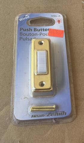 615-715g-tr-cpb Brand Heath Zenith 2003 715g-a Wired Push Button Gold Finish With 1 Pack Door Bell