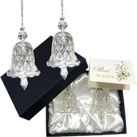 Amz14-clear Brand Thinkthings Crystal Bell Ornaments Suncatchers Rainbow Maker Set Of 2 Glass Wind Clear