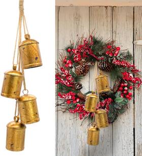 Bell4 Brand Tivddikun Christmas Decorations Set Of 4 Bells For Decoration Harmony Cow