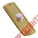 Pb61lpb Brass Door Pushbutton Polished Broan-nutone Chime Lighted