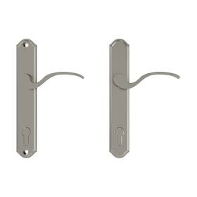 850-2094813 Brixwell Munchen Handle Set 1-3/4 Thick Active Door With Key Cylinder Satin Nickel Finish
