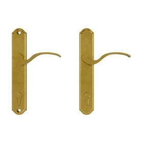 850-2116331 Brixwell Munchen Handle Set 1-3/4 Thick Active Door With Key Cylinder Brass Finish