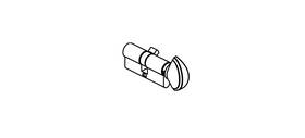 850-3141933 Brixwell 90 Full Cylinder Crescent Knob For 1-3/4 Inch Door Antique Brass