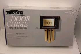 Rc305 Broan 026715024490 New Vintage Walnut Real Wood Brass Wired Or Battery Door Chime Nos