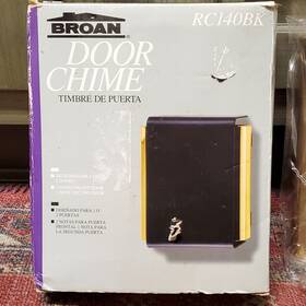 Rc140bk Broan 026715070954 Nutone Door Chime Bell Model Black Gold Mid Century Modern Nos New
