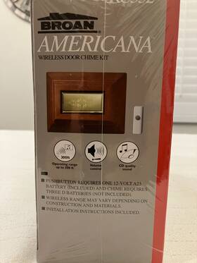 Rc532 Broan 026715155620 Americana Wireless Door Chime Kit 1 Range 300ft