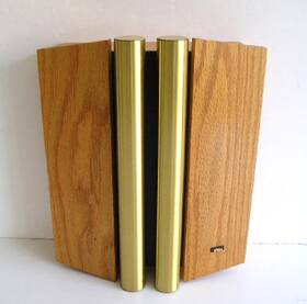 C308 Broan Mid Century Modern Oak Brass Boor Bell Chime Box Cover