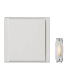 Broan-nutone 026715260300 Line Voltage Wired Doorbell With Led Lighted White Pushbutton Builder Kit
