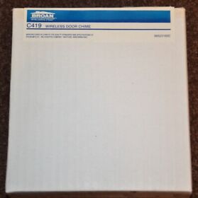 C419 Broan Nutone Wireless Doorbell Chime New Door Bell White Sealed