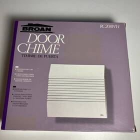 Rc208wh Broan Door Chime Bell White New Sealed