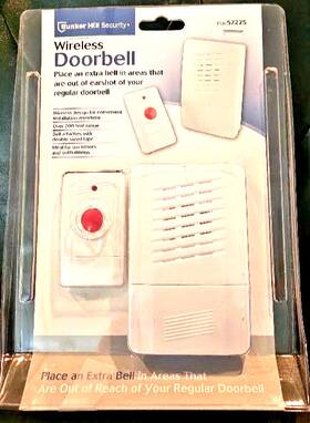 Bunker Hill Security 792363572255 Sealed Unused Wireless Doorbell #57225 Battery Operated