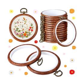 Duu-burbell-1207 Burbell 15 Pcs Spring Round Embroidery Hoops Frame Circle Rubber Ho... Fast Ship