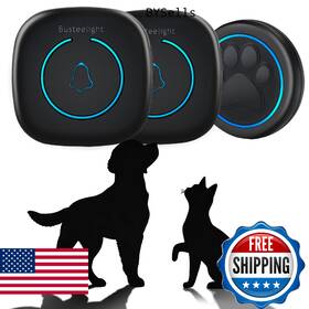 B0fxmqblhr Busteelight Soft Ring Blk Dog Bells To Go Outside - Wireless Door Bell With 1000ft Range