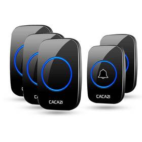 Cacazi 011603003420 Wireless Doorbell Plug-in Receiver Waterproof Push Button With 1000 Ft Oper