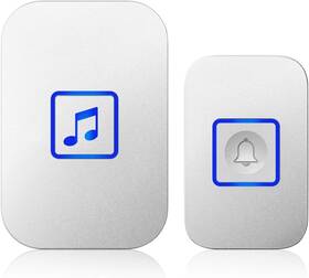Cacazi 313049365376 Wireless Doorbell Door Bell Chime With 60 Melodies Plug-in Receiver 4 Levels