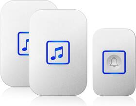 Cacazi 445051186137 Wireless Doorbell Door Bell Chime Kit With 60 Melodies 4 Levels Of Volumes And